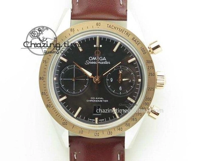 0412 Seamaster Pro Chrono SS RG OM Best Edition Blue Ceramic Blue Dial On SS RG Bracelet A Snug 8129